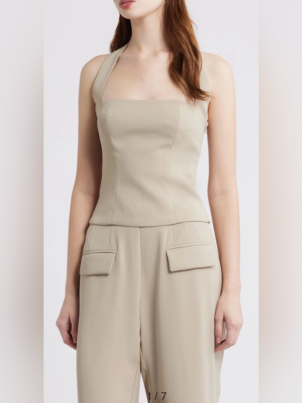 NWT OddMuse the ultimate muse halter top and maxi skirt set in taupe